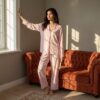 baby pink cotton pajama set