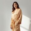 Butterscotch Cream Satin Robe butterscotch cream satin robe
